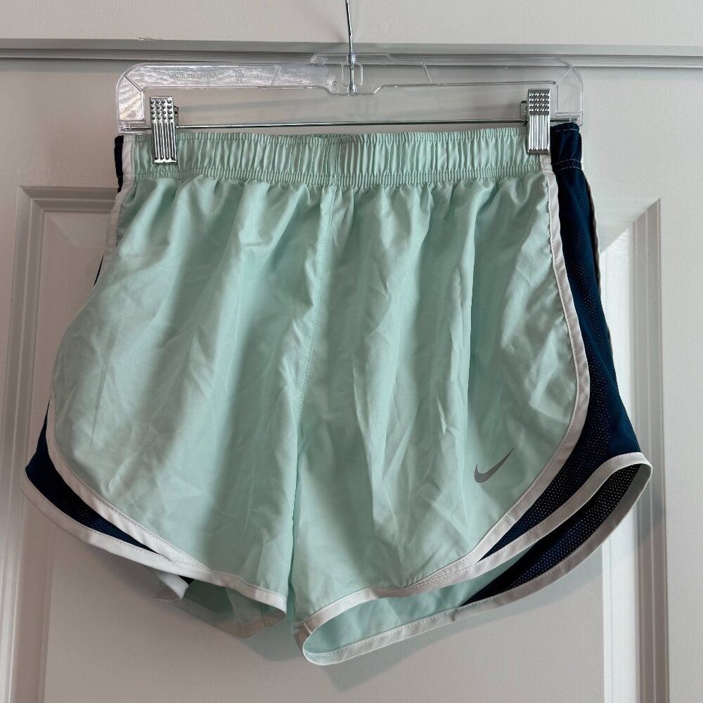 Nike Mint, Blue and White Dri-Fit Shorts Size Medium Good Condition